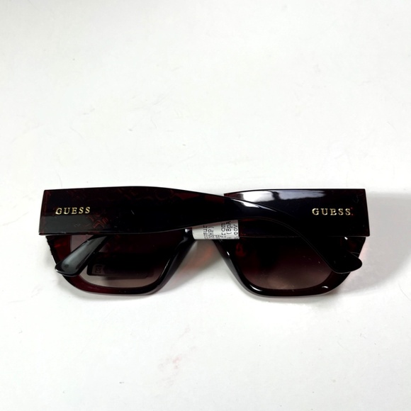 GUESS Butterfly Sunglasses GO00047 Acetate Burgundy Embossed Logo Brown Lens main image 5